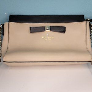 Kate spade tan and black crossbody purse